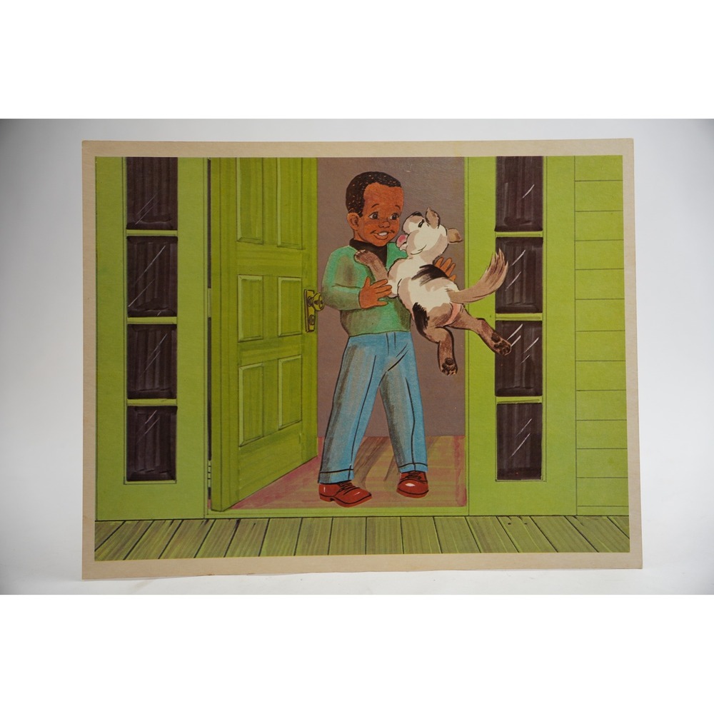 Vintage Cooper Films Childrens Heritage Print Poster 12.5x10 Green Dog Story